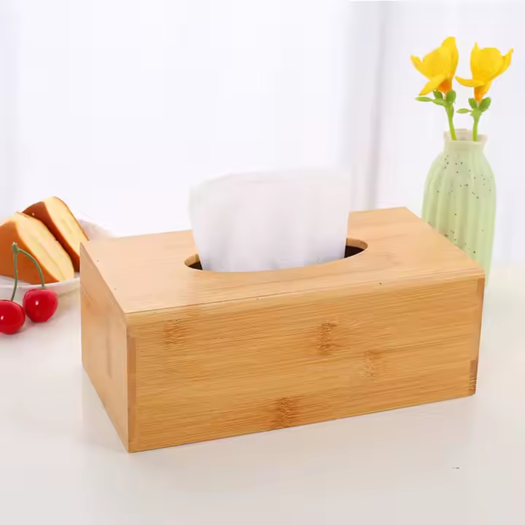 Fair Caja para Pañuelos de Bambú