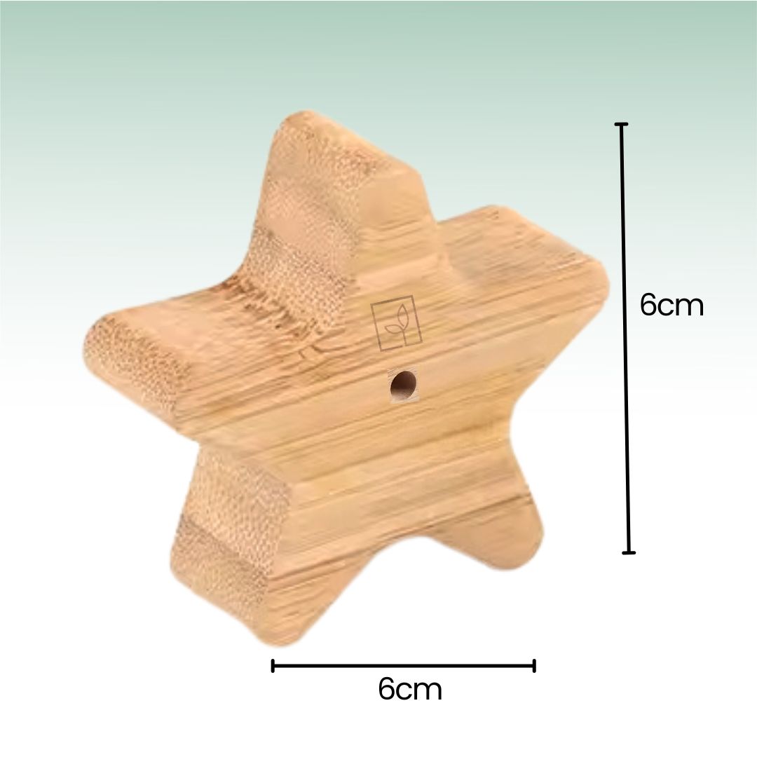 Fair Portacepillo de Bambú con Forma de Estrella