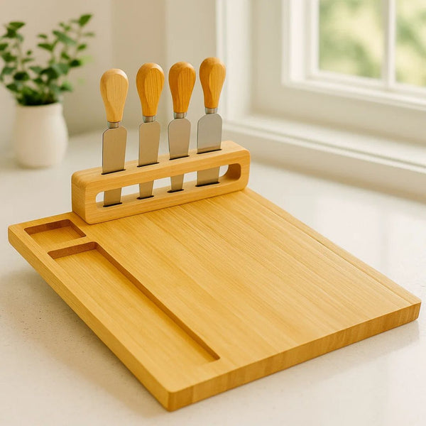 Fair Juego de Tablas y Cuchillos de Bambú Ecochef
