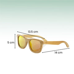 Fair Gafas De Bambú Original Protección UV 400 Amarillo