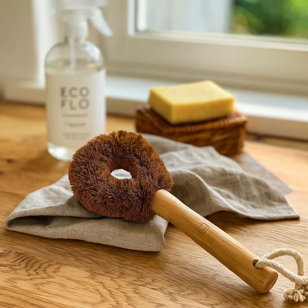 Fair Cepillo Lavaplatos Cerdas de Coco con Mango de Bambú