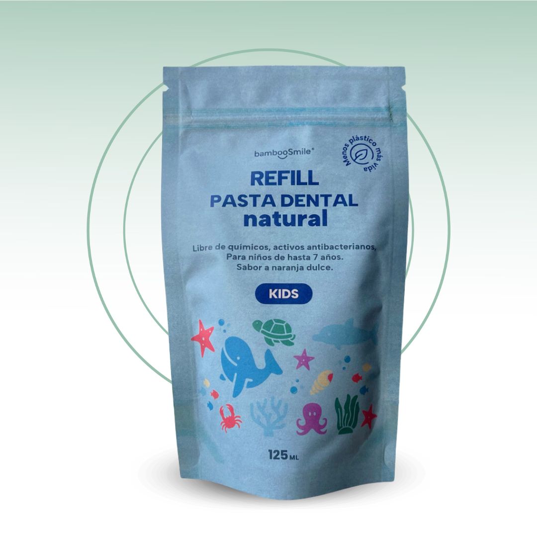 BambooSmile Refill Pasta Dental Natural 125ml - Recarga Ecológica y Sostenible