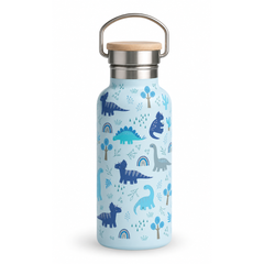 Fair Botella Térmica Camping de Acero Inoxidable con Tapa de Bambú 350ML Diseños