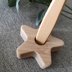 Fair Portacepillo de Bambú con Forma de Estrella