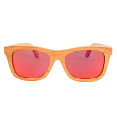 Fair Gafas De Bambú Original Protección UV 400 Rojo