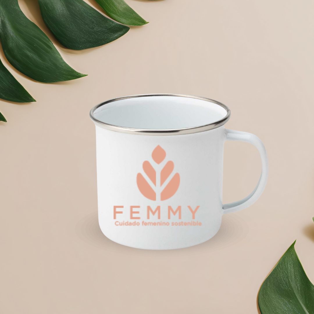 Femmy Taza Esmaltada Esterilizar La Copa o Infusiones