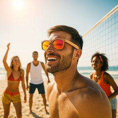 Fair Gafas De Bambú Original Protección UV 400 Naranja