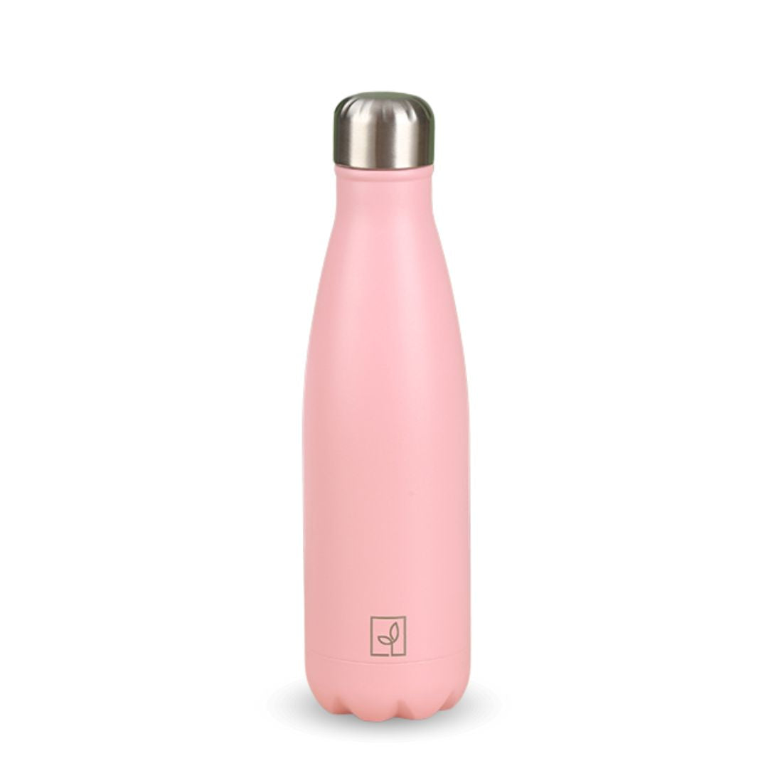 Fair Botella Cola Térmica de Acero Inoxidable 500ML ROSADA (Medio litro)