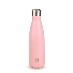Fair Botella Cola Térmica de Acero Inoxidable 500ML ROSADA (Medio litro)