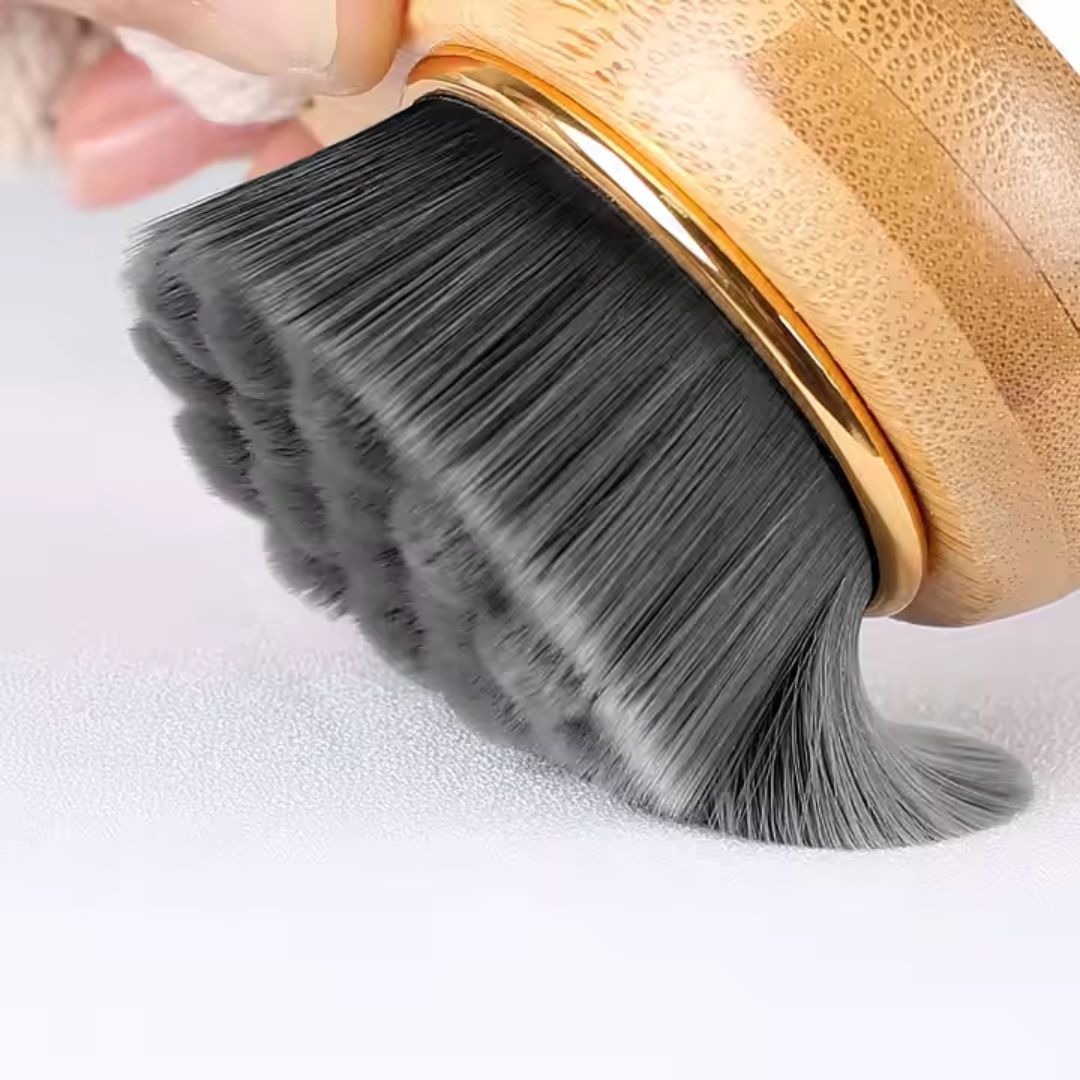 Fair Cepillo Masajeador y Limpiador Nano Pequeño Facial con Mango de Bambú