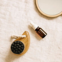 Fair Cepillo Masajeador y Limpiador Nano Pequeño Facial con Mango de Bambú