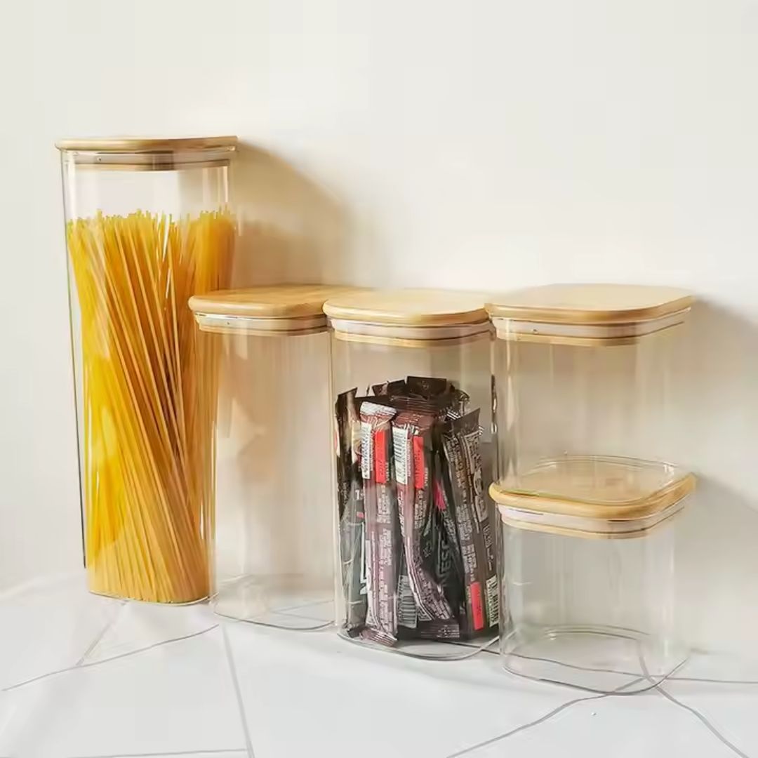 Fair Envases de Vidrio Tapa Bambú 800ml