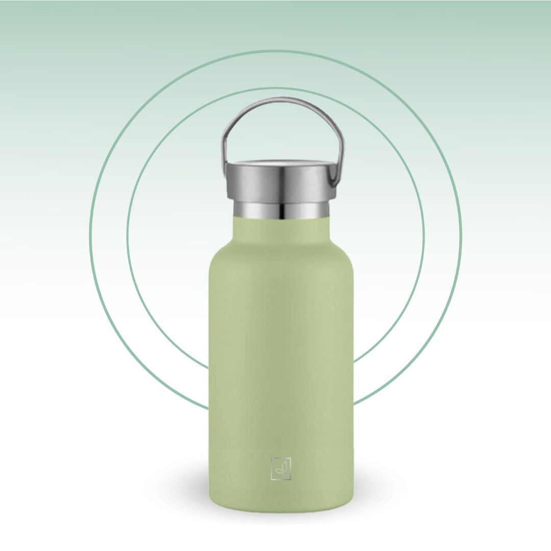 Fair Botella Térmica Camping de Acero Inoxidable con Tapa de Bambú 350ML