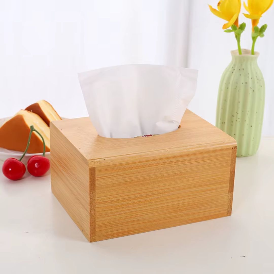 Fair Caja para Pañuelos de Bambú