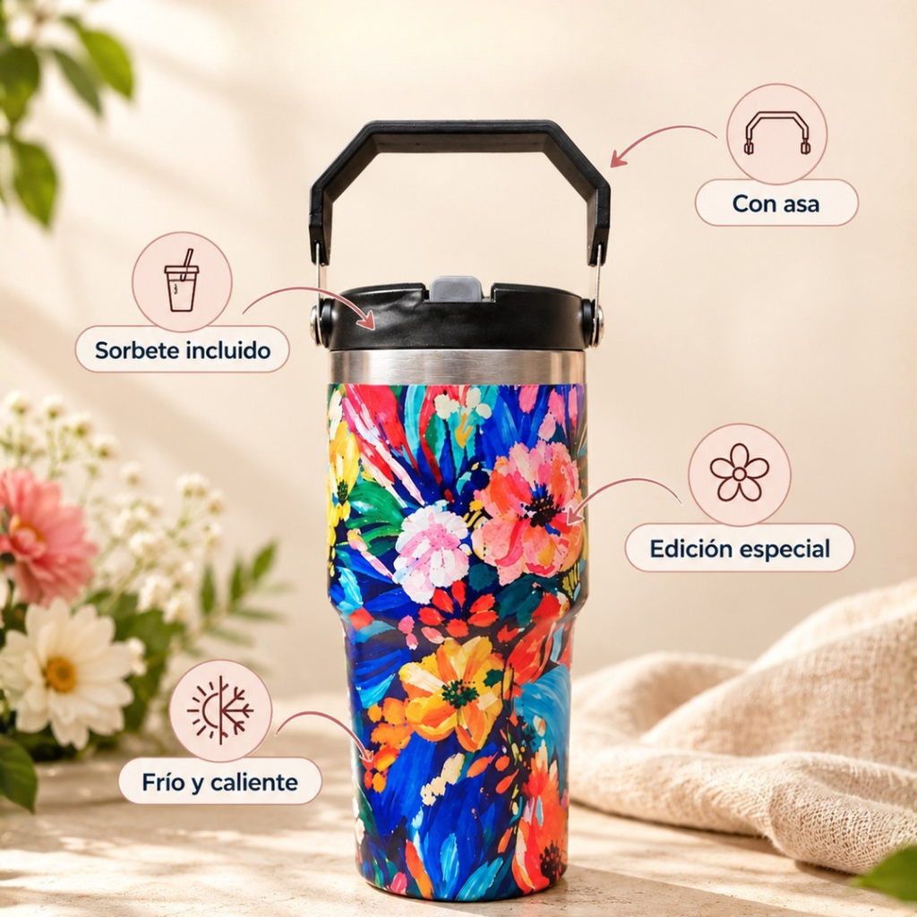 Fair Botella Térmica Tumbler Calef 750ml Flores