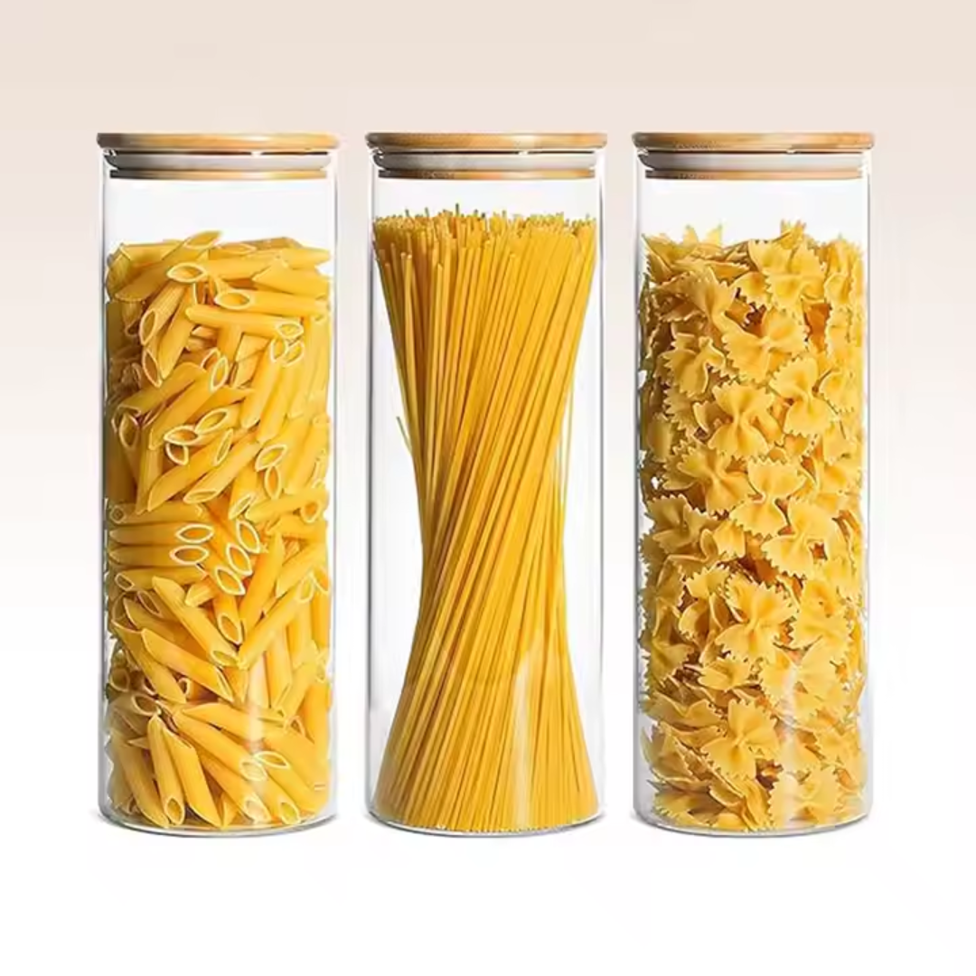 Fair Envases de Vidrio Tapa Bambú 2400ml