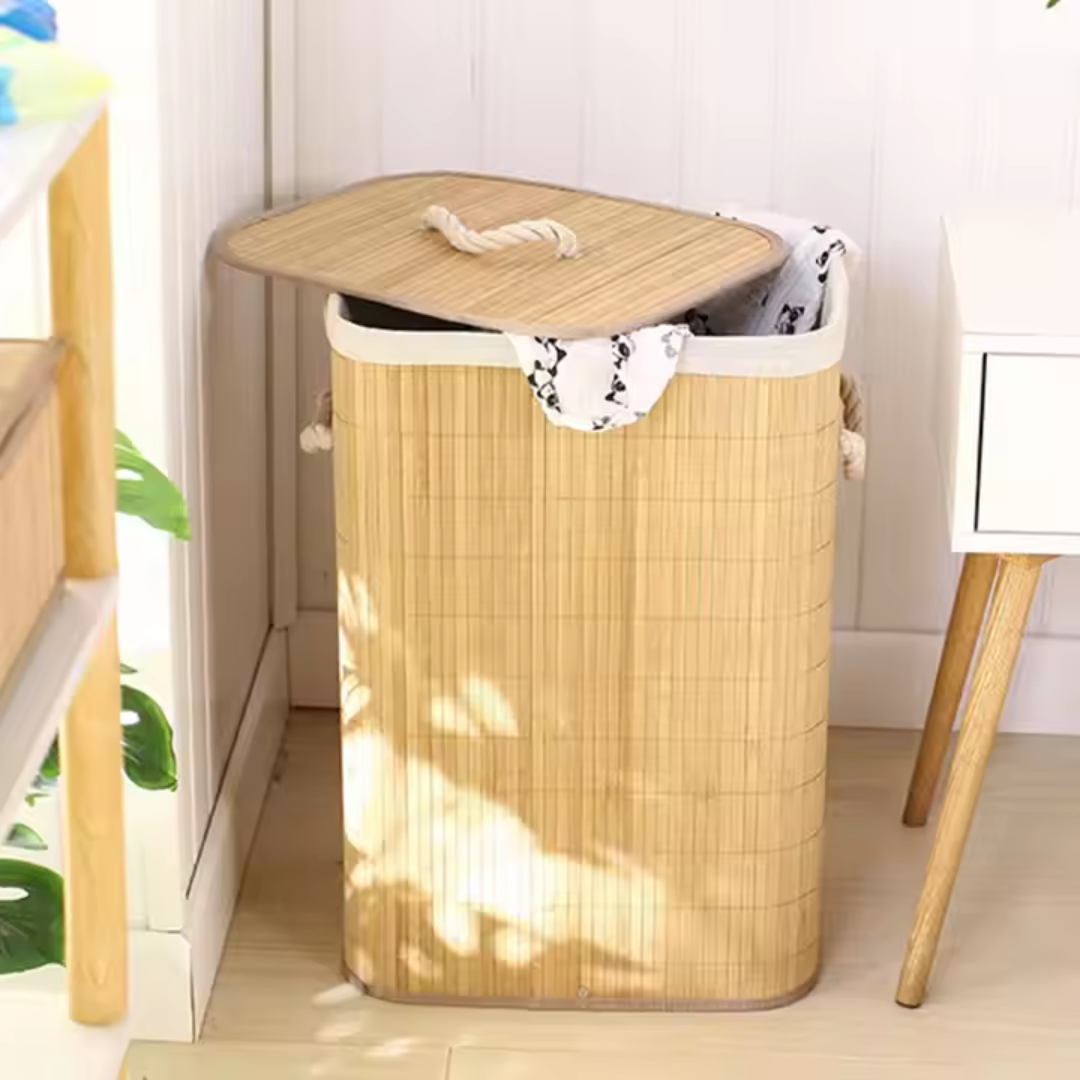 Fair Cesta de Almacenamiento Bambú Tejido