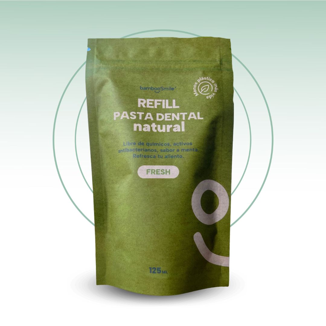 BambooSmile Refill Pasta Dental Natural 125ml - Recarga Ecológica y Sostenible