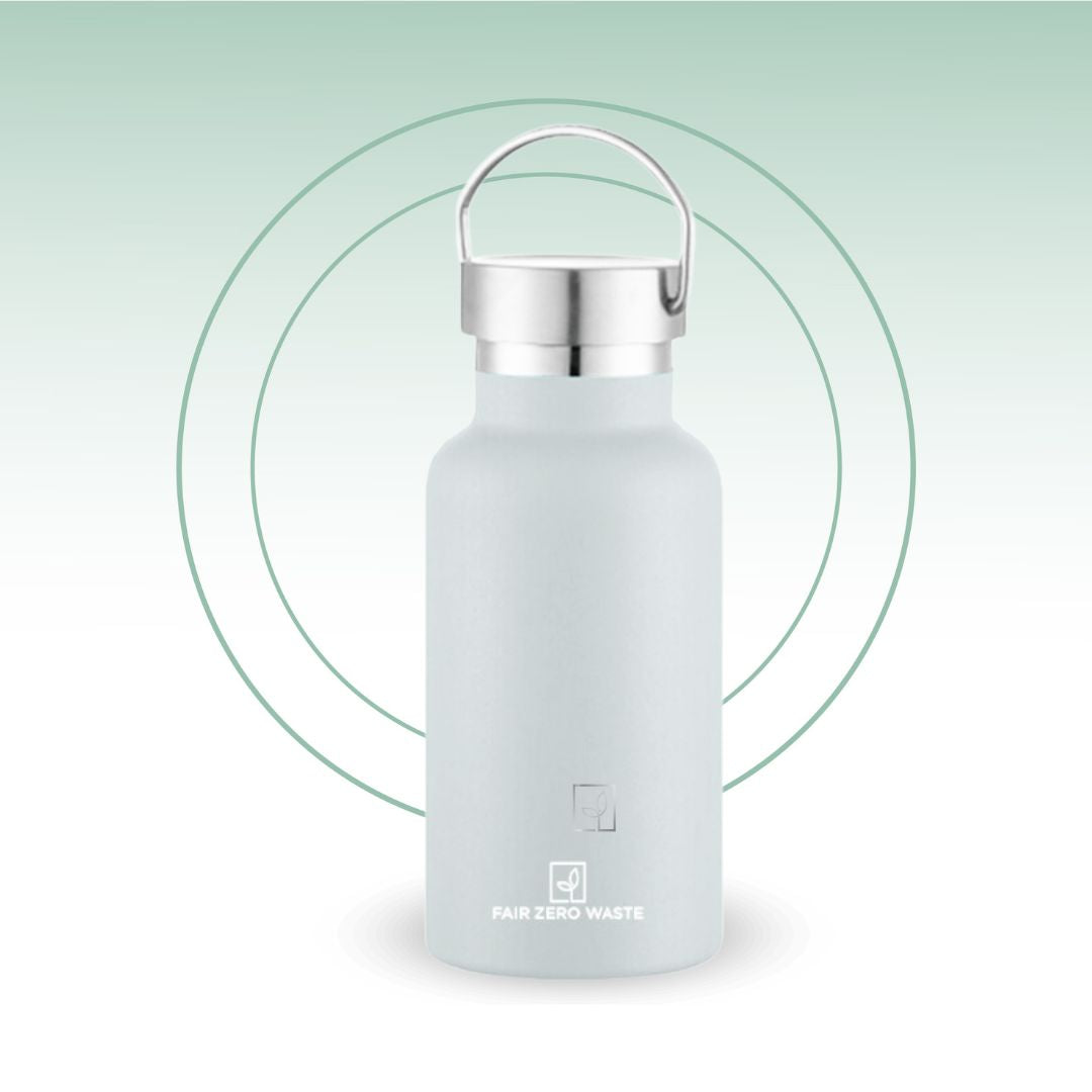 Fair Botella Térmica Camping de Acero Inoxidable con Tapa de Bambú 350ML