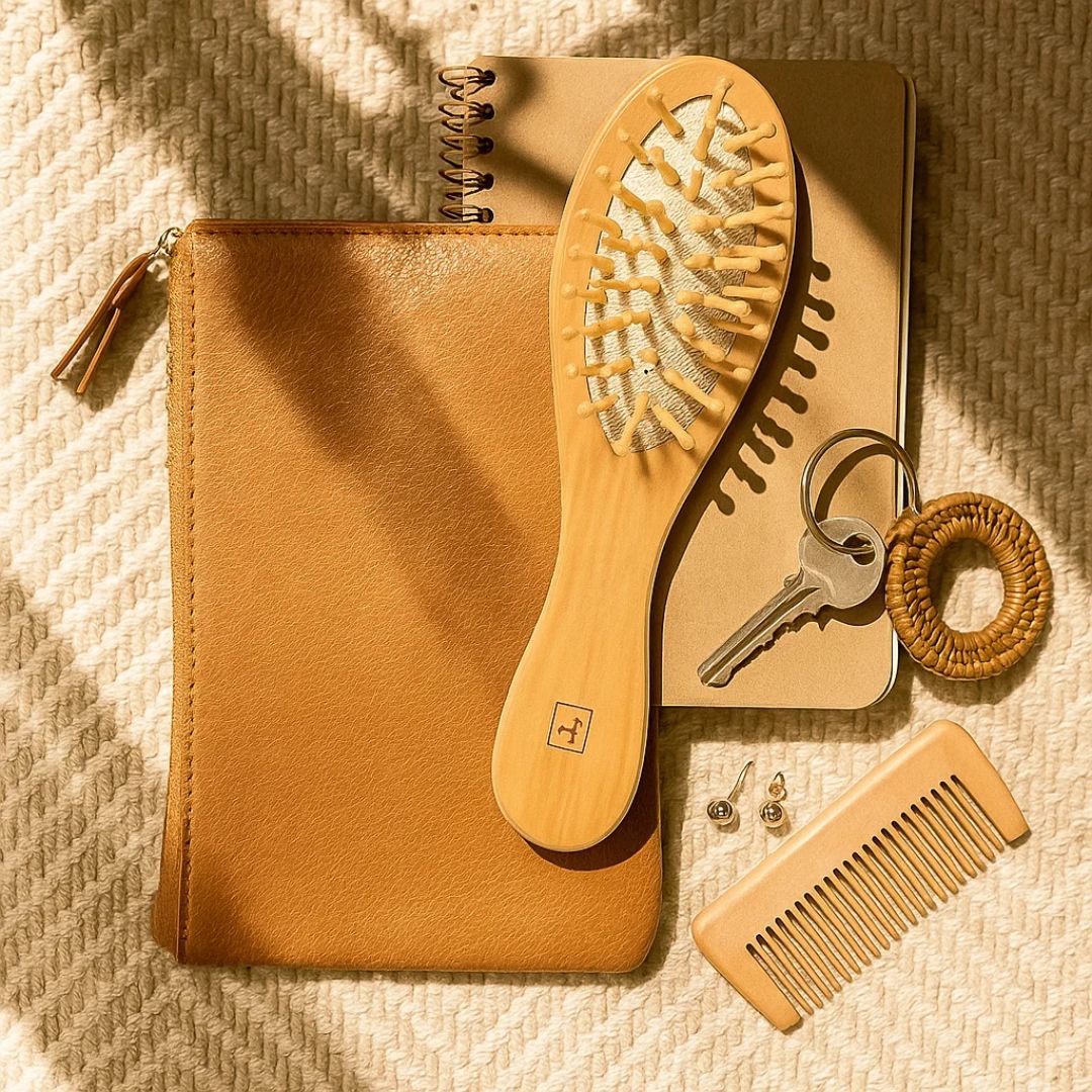 Fair Cepillo de Cabello de Bambú para Cartera