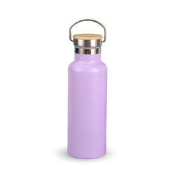 Fair Botella Térmica Camping de acero inoxidable con tapa de bambú 500ML (Medio Litro) SIN LOGO