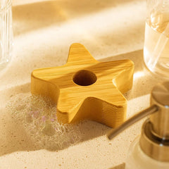 Fair Portacepillo de Bambú con Forma de Estrella