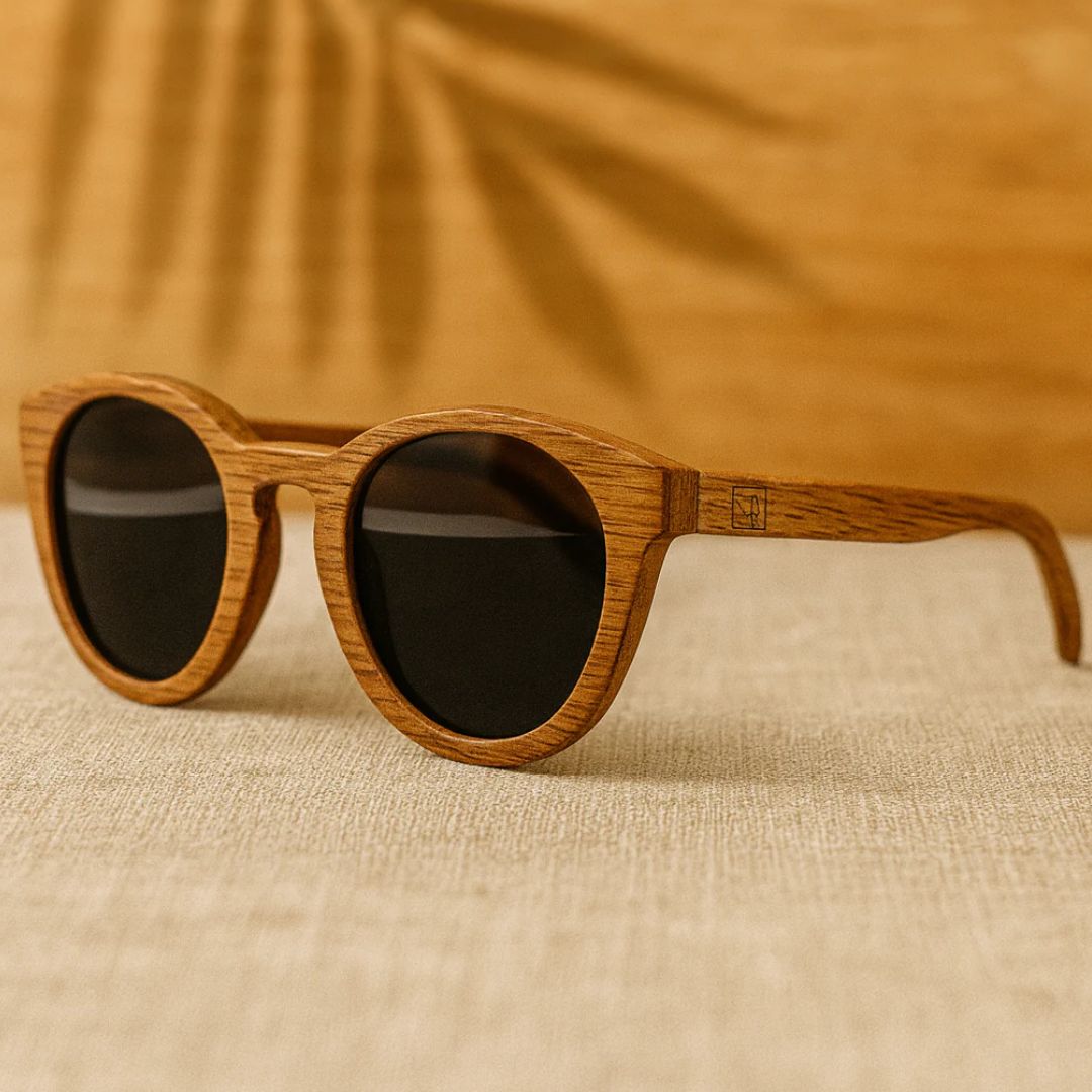 Fair Gafas De Bambú Aviador Protección UV 400 Café