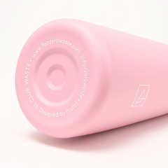 Fair Botella Térmica Camping de Acero Inoxidable con Tapa de Bambú 350ML ROSADO