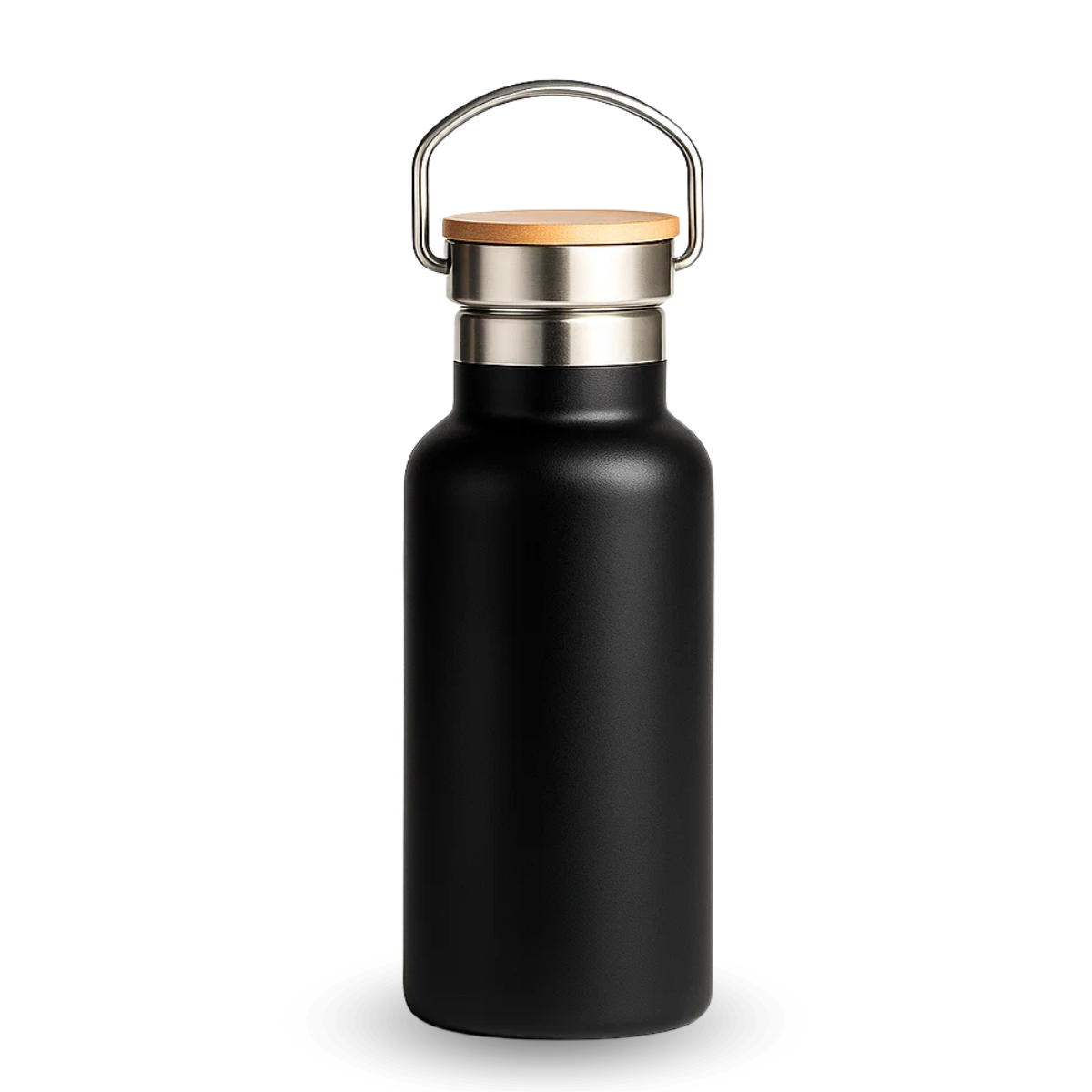 Fair Botella Térmica Camping de Acero Inoxidable con Tapa de Bambú 350ML SIN LOGO