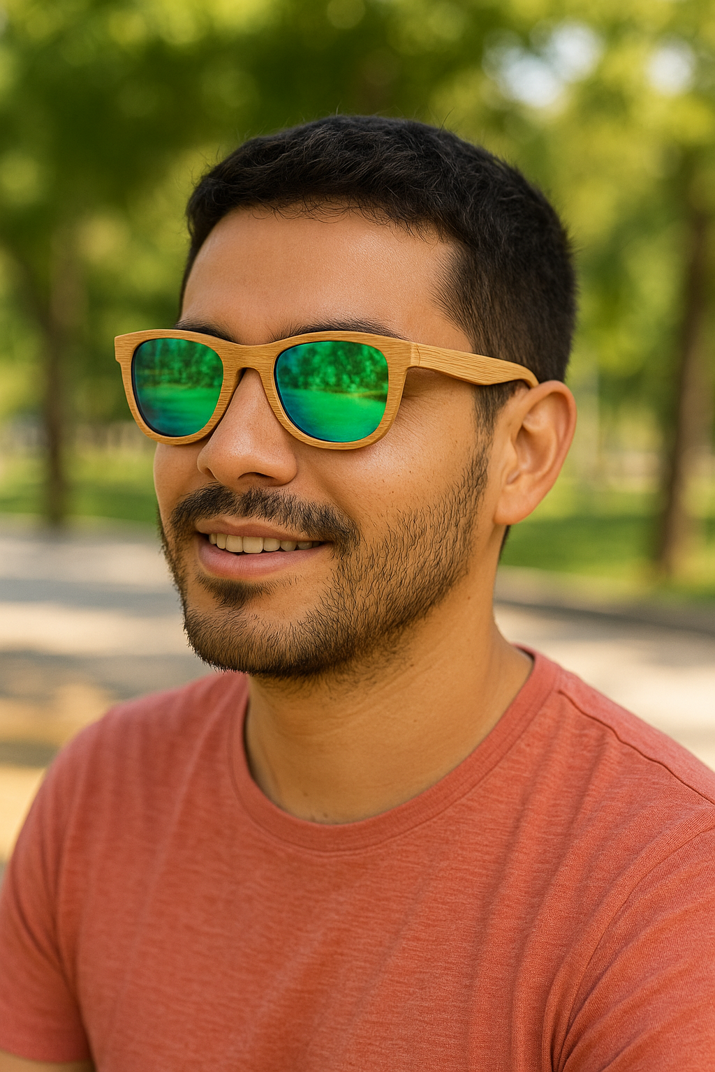 Fair Gafas De Bambú Original Protección UV 400 Verde
