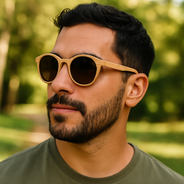 Fair Gafas De Bambú Aviador Protección UV 400 Café
