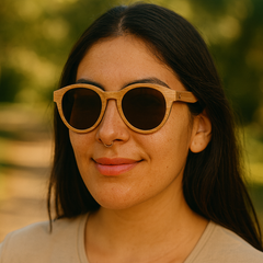 Fair Gafas De Bambú Aviador Protección UV 400 Café