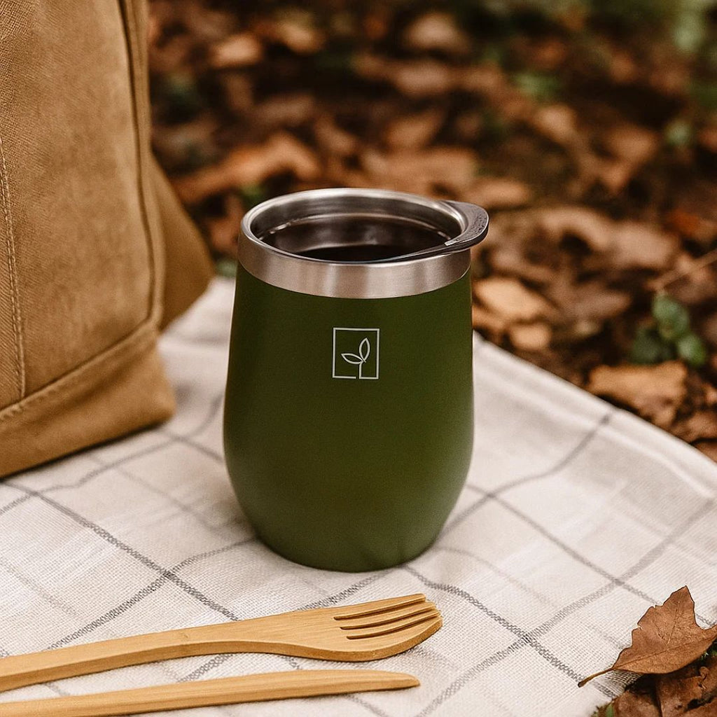 Taza Oval 360ml Verde Oliva