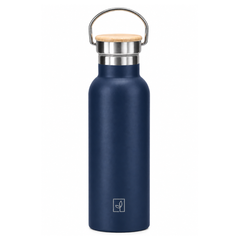 Fair_Botella_Térmica_Camping_de_Acero_inoxidable_con_tapa_de_bambú_500ML _Azul_Marino