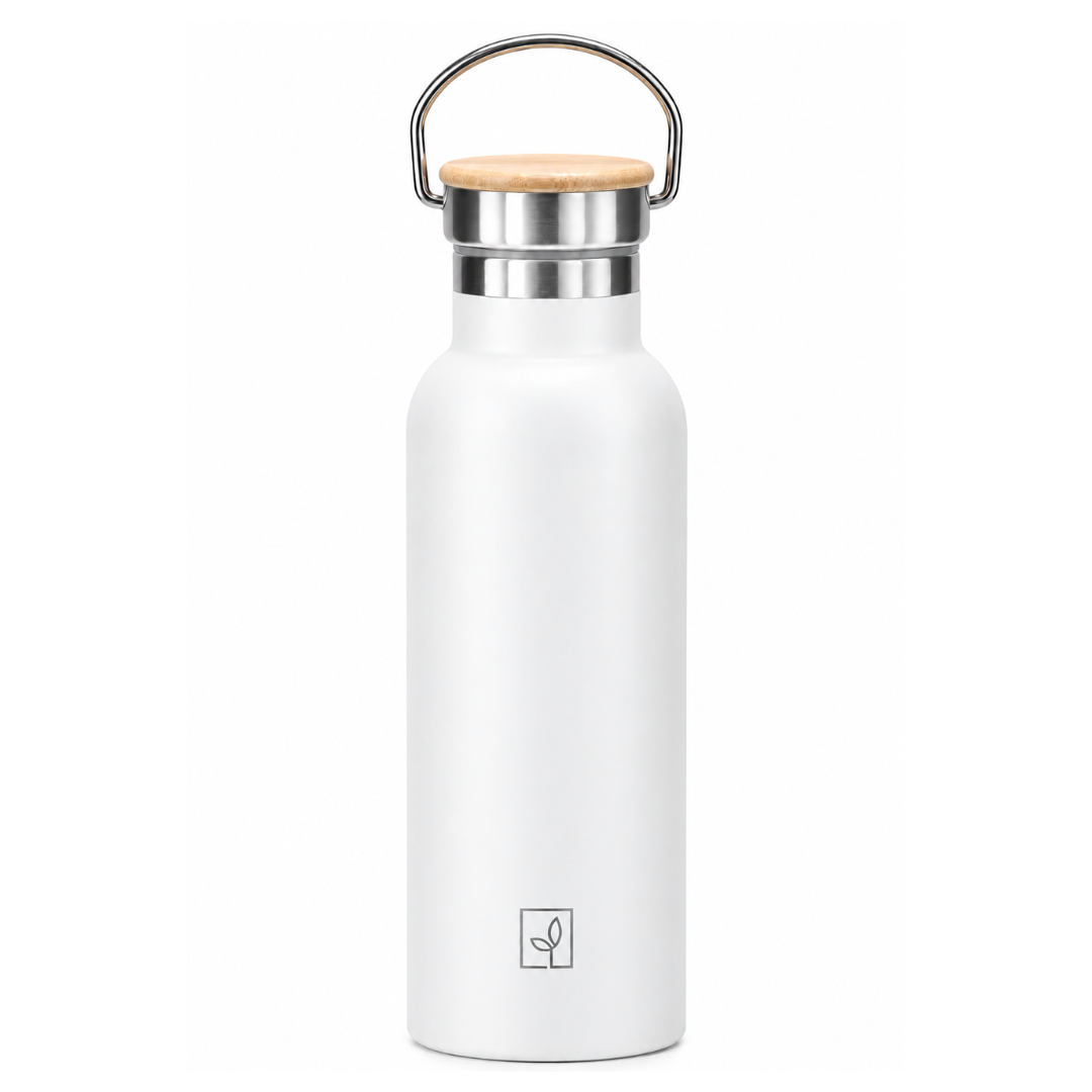 Fair_Botella_Térmica_Camping_de_Acero_inoxidable_con_tapa_de_bambú_500ML _blanco