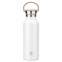 Fair_Botella_Térmica_Camping_de_Acero_inoxidable_con_tapa_de_bambú_500ML _blanco