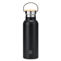 Fair_Botella_Térmica_Camping_de_Acero_inoxidable_con_tapa_de_bambú_500ML _negro