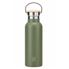 Fair_Botella_Térmica_Camping_de_Acero_inoxidable_con_tapa_de_bambú_500ML _verde_olivo