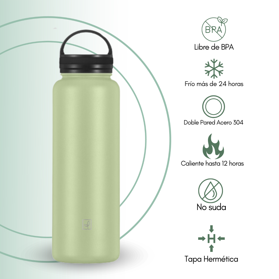 Fair Botella Sport Térmica de Acero Inoxidable 1200ML Menta