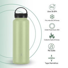 Fair Botella Sport Térmica de Acero Inoxidable 1200ML Menta