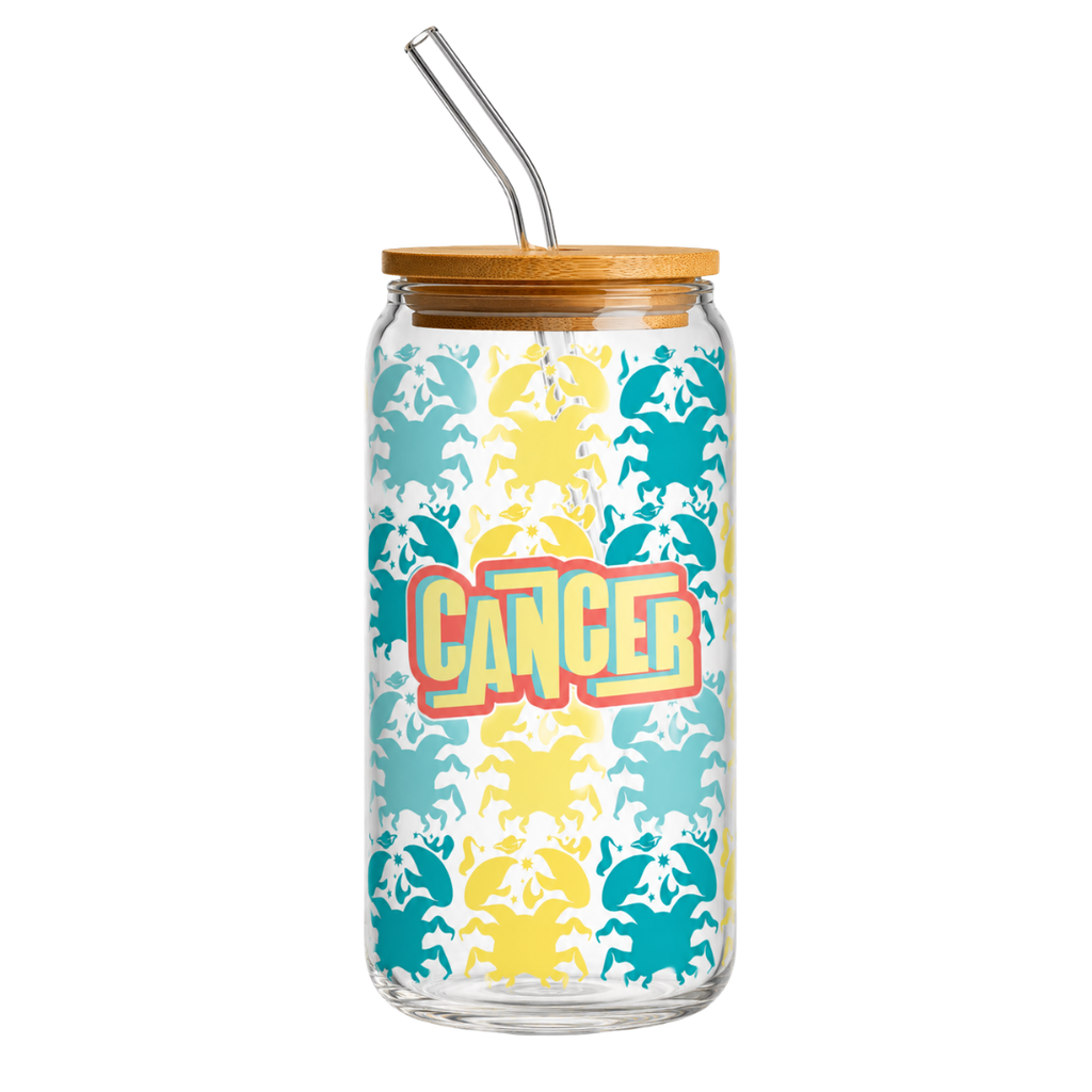Fair Botella de Vidrio Smoothie con Sorbete de Vidrio Signos Zodiacales