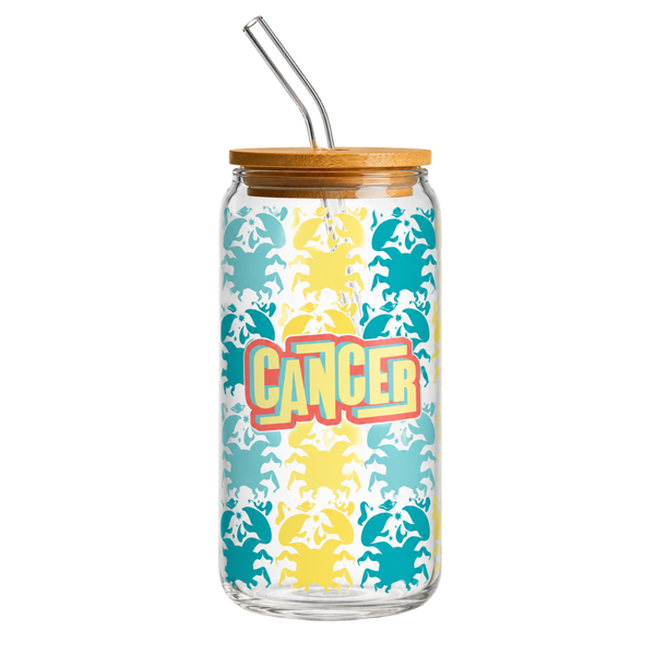Fair Botella de Vidrio Smoothie con Sorbete de Vidrio Signos Zodiacales