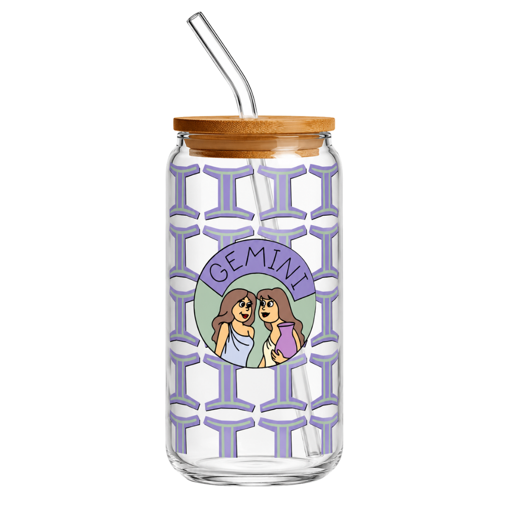 Fair Botella de Vidrio Smoothie con Sorbete de Vidrio Signos Zodiacales