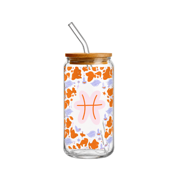 Fair Botella de Vidrio Smoothie con Sorbete de Vidrio Signos Zodiacales