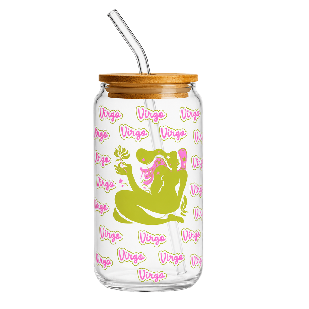 Fair Botella de Vidrio Smoothie con Sorbete de Vidrio Signos Zodiacales