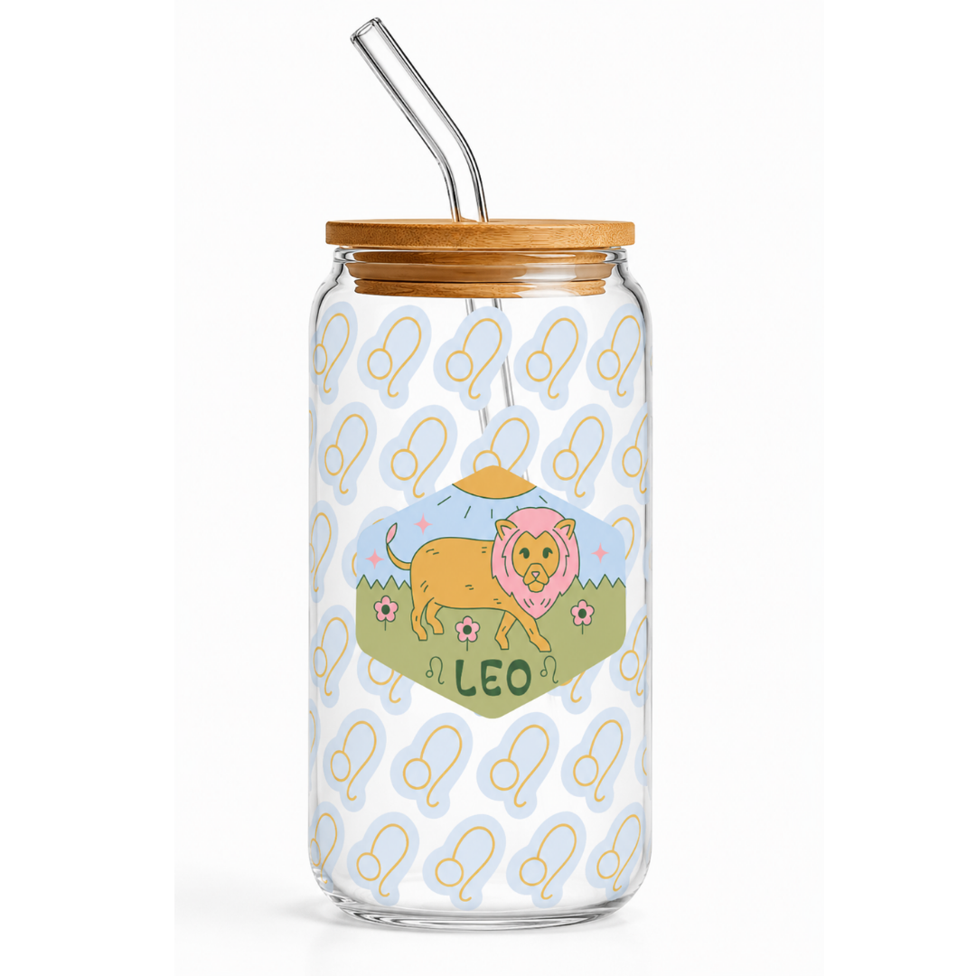 Fair Botella de Vidrio Smoothie con Sorbete de Vidrio Signos Zodiacales