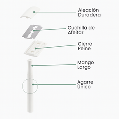 Fair Rasuradora PREMIUN de Acero Inoxidable Reutilizable Blanco