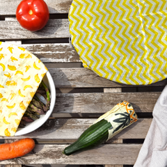 Fair Envolturas de Comida de Cera Vegana Amarillo Unidad