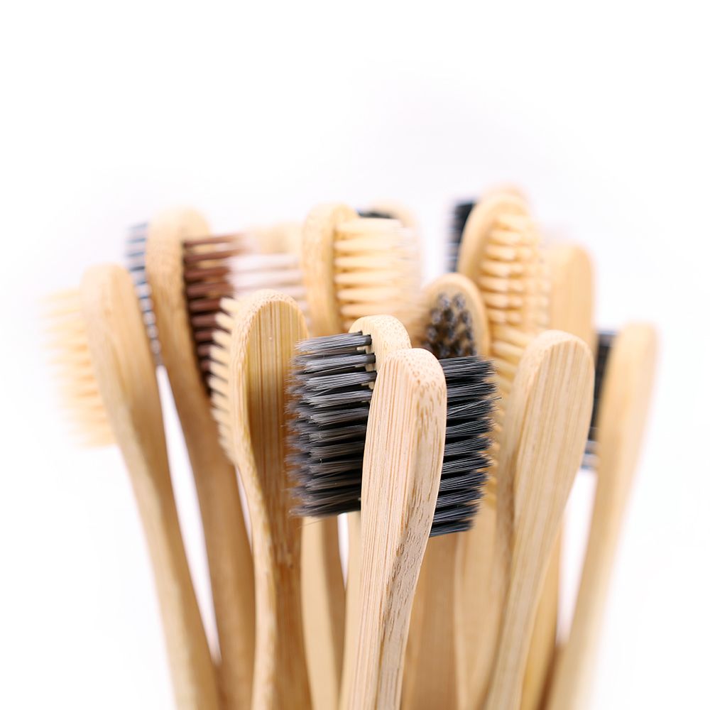 Set de cepillos de dientes de bambú