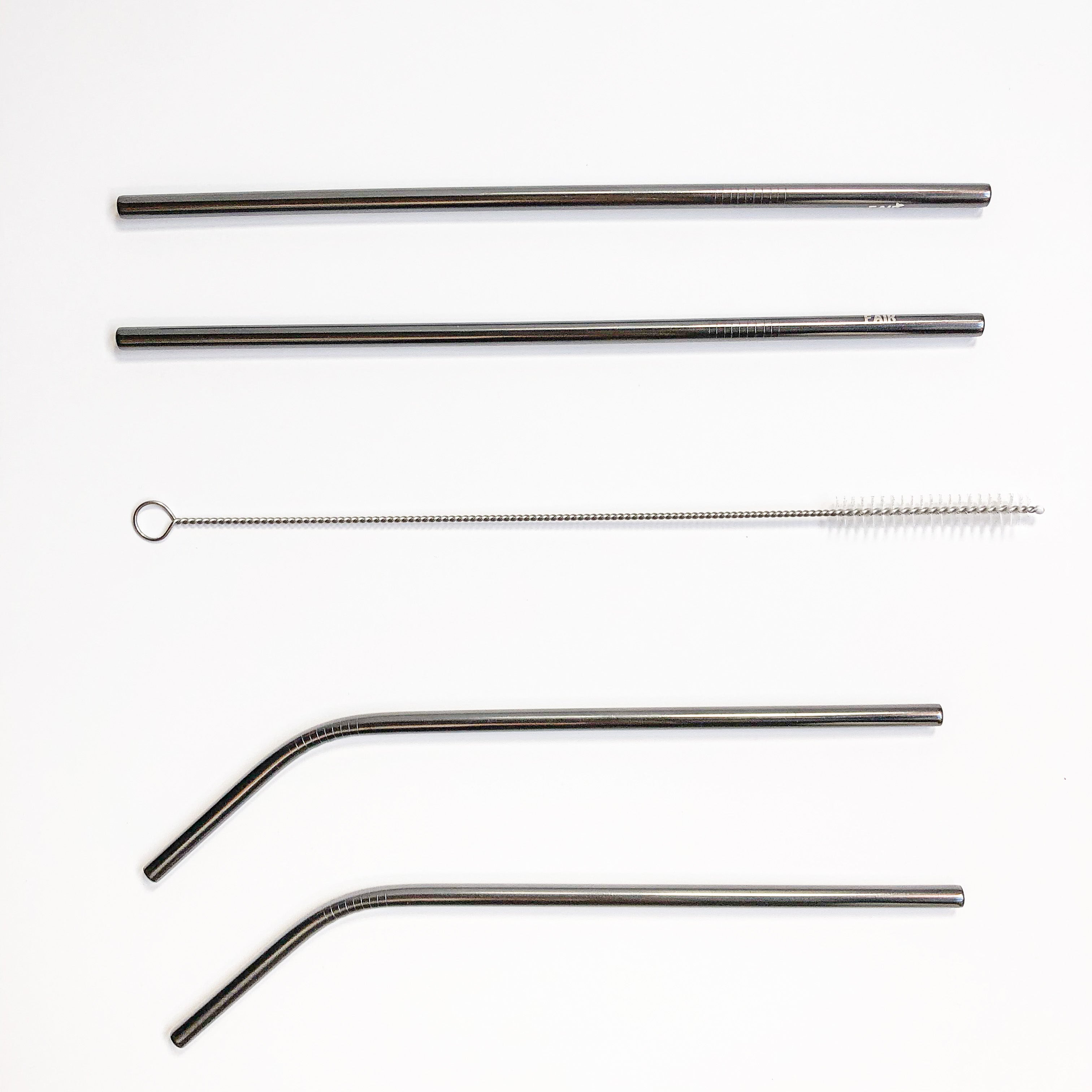 Set de sorbetes reutilzables de acero inoxidable - Fair Zero Waste